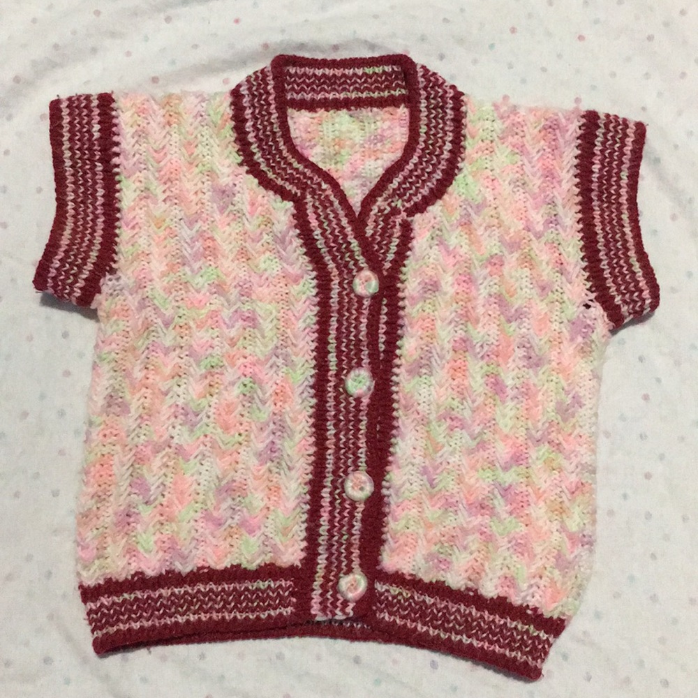 Toddler Girls Knitted Button Up Shirt